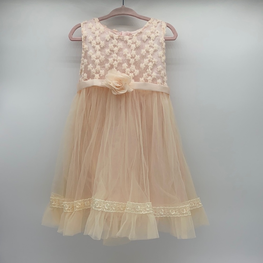 Blink Blank Elegant Sleeveless Lace Dress Flower Girls